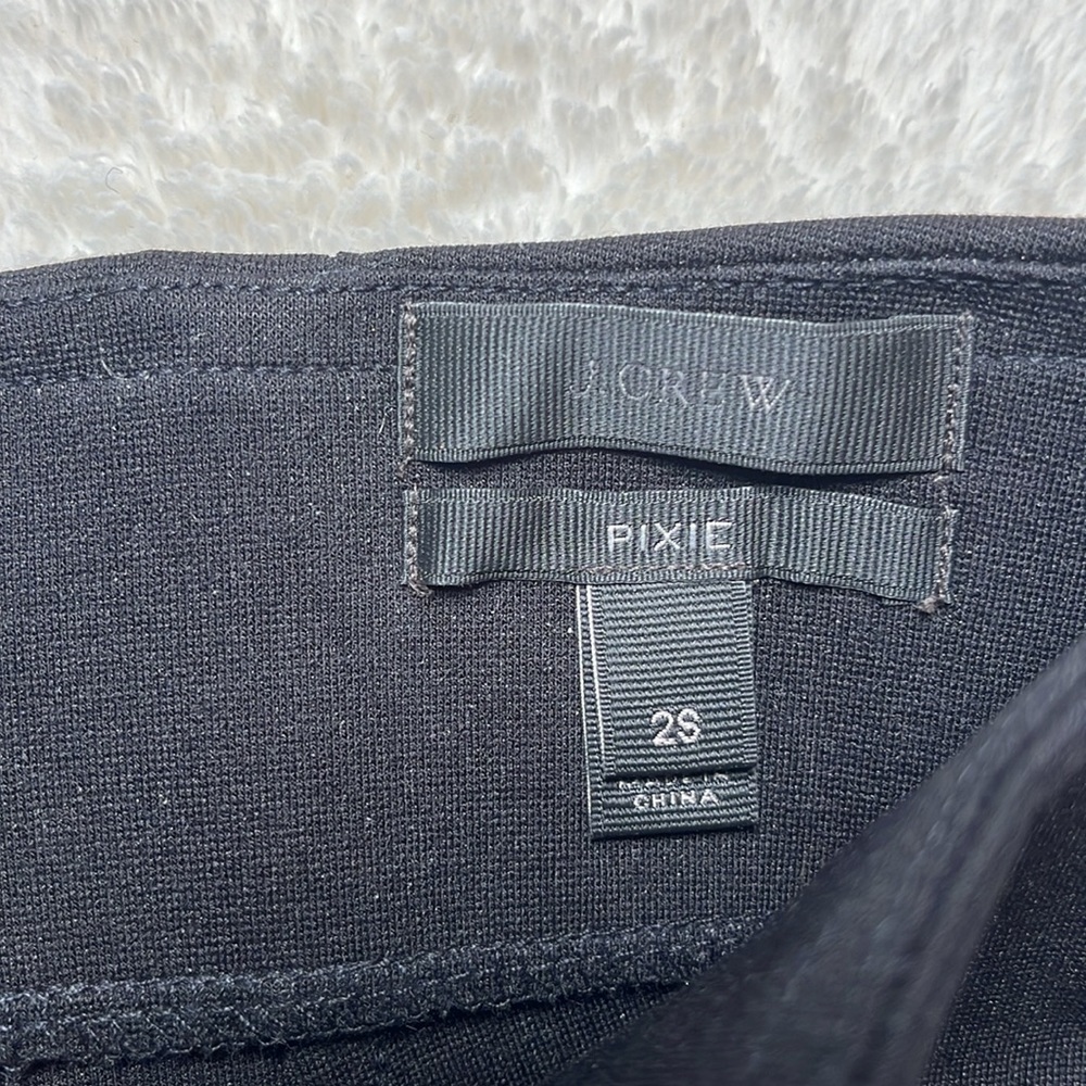 J.Crew Pixie Pants Stretch Pointe Black, Leather … - image 4